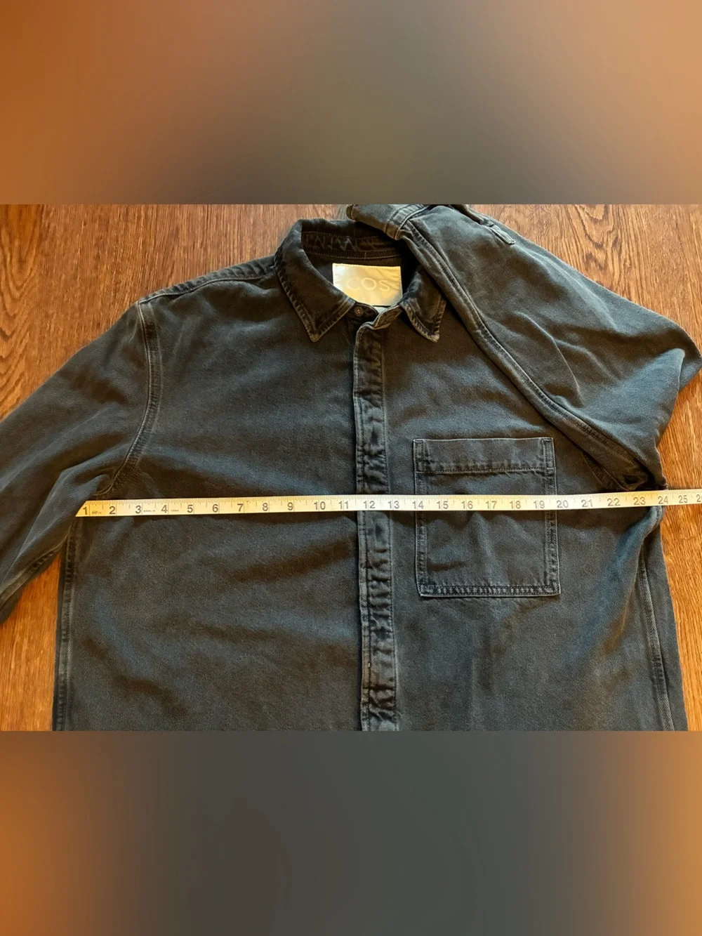 COS Men's Oversized Black Denim Shirt - Size S